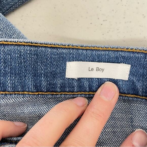 Frame Le Boy High Rise Straight Leg Jeans Womens 24 Boyfriend Medium Wash Blue - Picture 9 of 9